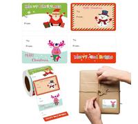 Upgrade 500 Pieces Per Roll Christmas Tags Self Adhesive Gift Tags for Xmas Presents Christmas Name Labels Stickers for Wrapping Paper Festival Birthday Holiday Decor (B)