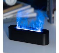 Upgrade 7 Colour Lights Essential Electric Humidifier for Room, Super Quiet Aromatherapy Diffuser, Flame Diffuser Air Humidifier Cool Mist Maker Essential Oil Diffuser(Black)