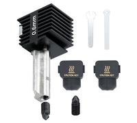 Upgrade A1 Mini Hotend Print Head High Temperature Hardened Steel Nozzles Hot End w/ 2x Silicone Cover Sock Compatible with BambuLab A1, A1 Mini 3D Printer Extruder Accessories (0.6mm)