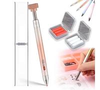 Upgrade Automatic Refillable Wax Pen, Wax Pencil for Rhinestones Diamond Art Pens Refillable for Diamond Art Nail DIY Craft (Orange)