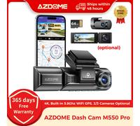 Upgrade AZDOME M550 Pro Dash Cam 4K Front Dashcam Auto 5.8Ghz Wi-Fi GPS G-sensor Car DVR 6 IR Night Vision Parking Monitor