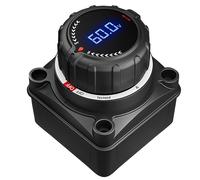 Upgrade Battery Disconnect Switch with Voltage Display, DC 5-60V Master Isolator Cut/Shut Off Switch for Marine Boat Truck Car Camper RV Trailer Vehicles Engine Application (On/Off) (Black)