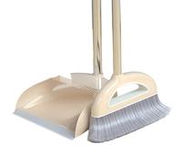 Upgrade Broom and Dustpan Set for Home | Long Handle Broom with Stand Up Dustpan Combo Set | Indoor Sweep Broom | Standing Dustpan and Broom for Kitchen Offices Lobby Floor