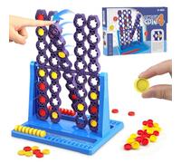 Upgrade Classic Age 6+ Connect 4 game,4 Spin Board Game for Adults or Kids, 2 Players Board Games with Features Spinning,Strategy Board Game 4 in a Row Game for Children Aged 6 and up