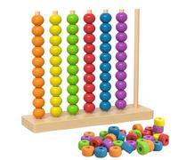 Upgrade Color Matching Stacking Puzzle Game, Fast-Paced Rainbow Wooden Color Stack Challenge Game, Speed Matching Puzzle, for Family Fun and Strategy Lovers Bead Matching Game