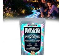 Upgrade Colorful Glow-in-the-Dark Garden Stones, Pretty Stepping Stone Kit, Night Guide Pebbles for Outdoor Decor Garden/Walkway/Driveway/Aquarium/Fish Tank/Plant Pots (Multi,400pcs)