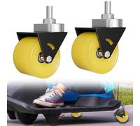 Upgrade Complete Caster Wheels Assembly Fit for Razor Crazy Cart XL DLX, 360° Widen Caster Wheel 70mm × 50mm, Plug and Play, 2 Pack