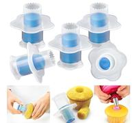 Upgrade Cupcake Corer Tools Muffin Cake Pastry Corer Model Plunger Cutter Decorating Plastic Cake Digging Holes Device - Cupcake Filling Hole Punch Tool (2, blue)