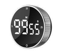 Upgrade Digital Kitchen Timer - Magnetic Countdown Countup Visual Pomodoro Timer with Large LED Display, 3-Preset Times (5, 15, 25), 3 Volume Levels, Ideal for Cooking, Baking and Fitness