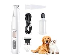 Upgrade Dog Clippers for Grooming, Waterproof Dog Paw Trimmer with LED Light & Smart Indicators, Safe Ceramic Blade Small Pet Shaver for Dogs Cats Paws, Face, 90Mins Runtime Cordless Grooming Kit