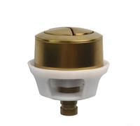 Upgrade Dual Flush Push Button with Concealed Cable, Replacement Toilet Flush Button for Cable Operated Concealed Cistern WC(Gold)