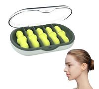 Upgrade Ear Plugs, Ear Plugs for Sleeping, Noise Reduction Earplugs with Storage Box, Reusable Soft Foam Ear Plugs for Sleep, Snoring, Travel, Study, Work (Green 10 Pack)