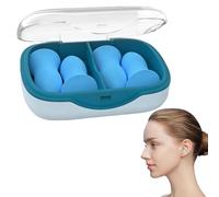 Upgrade Ear Plugs, Ear Plugs for Sleeping, Noise Reduction Earplugs with Storage Box, Reusable Soft Foam Ear Plugs for Sleep, Snoring, Travel, Study, Work (Blue 4 Pack)