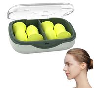 Upgrade Ear Plugs, Ear Plugs for Sleeping, Noise Reduction Earplugs with Storage Box, Reusable Soft Foam Ear Plugs for Sleep, Snoring, Travel, Study, Work (Green 4 Pack)