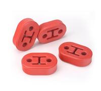 Upgrade EPDM 2 Hole Exhaust Hanger Bushing Muffler Insulator Shock Absorbent Mount Bracket High Density Rubber 12mm Hole (73mm x 47mm x 20mm Universal Fit - Pack of 4 (Red)