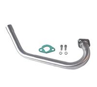 Upgrade Exhaust Pipe With Female Threaded For Coleman Powersports CT200U,CT200U-EX,BT200X,For Predator 212cc 196cc Go Kart& Mini Bike, For Honda GX160,GX200 Sliver