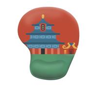 Upgrade Funny Cartoon Prints Mouse Pad, Ergonomic Wrist Support Cute Design Mouse Pad with Non-Slip Base for Office, Home, Gaming, Laptop, Computer (H)