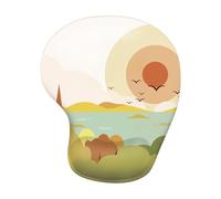 Upgrade Funny Cartoon Prints Mouse Pad, Ergonomic Wrist Support Cute Design Mouse Pad with Non-Slip Base for Office, Home, Gaming, Laptop, Computer (E)