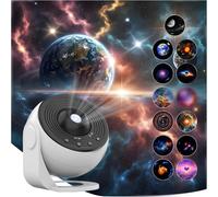 Upgrade Galaxy Projector Pro, Lomoo 13 in 1 HD Planetarium Star The Milky WayProjector for Bedroom, 360 Rotating Star Light with Adjustable Knob and Timer for Kids, Ceiling, Gifts, Room Decoration