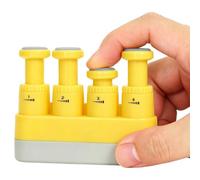 Upgrade Guitar Finger Exerciser, Adjustable Resistance Finger Strengthener Trainer 2-3lbs for Guitar Piano Violin Players Finger Strength & Dexterity Training (Yellow, Child)