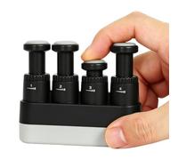 Upgrade Guitar Finger Exerciser, Adjustable Resistance Finger Strengthener Trainer 2-3lbs for Guitar Piano Violin Players Finger Strength & Dexterity Training (black, adult)