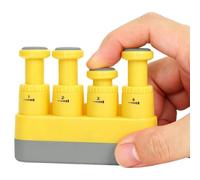 Upgrade Guitar Finger Exerciser, Adjustable Resistance Finger Strengthener Trainer 2-3lbs for Guitar Piano Violin Players Finger Strength & Dexterity Training (Yellow, adult)