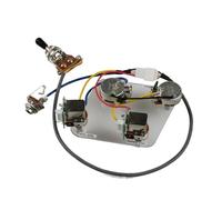 Upgrade Guitar Pickups 4C Wiring Harness Push-pull Single Cut Set A500k B500k Professional Guitar Parts(Silver A)