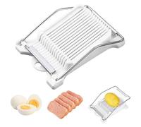 Upgrade Hand Luncheon Meat Slicer,Manual Egg Cutter,Multi-Purpose Kitchen Tool for,Cheese Bananas, Avocados,Vegetables Dishwasher Safe, Rust-Resistant (white, 14-Wire)