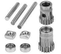 Upgrade High Precision Hardened Steel MK3 Dual Drive Gear Nickel Plating 5mm bore Compatible with DDB Extruder Prusa i3 MK2/MK2S/MK2.5 MK3S 3D Printer (Upgrade gears)