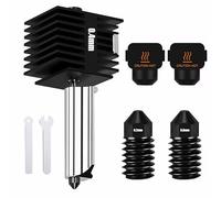 Upgrade Hotend Kit for Bambu Lab A1/A1 Mini, 0.4 mm 3D Printer Print Head Hot End Heating Block Kit with 2 Replaceable Hardened Steel 0.2 mm/0.6 Nozzles and Silicone Socks for Bambulab A1/A1 Mini