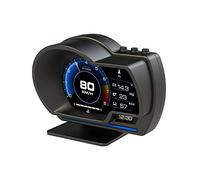 Upgrade HUD Cars Heads Up Display OBD2 Mode, Slope Meter and GPS 3 in 1 Smart Speedometer Odometer with 11 Kinds of Display Interface and RBG Color Changing Light for All Cars Vehicles