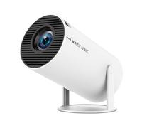 Upgrade HY300PRO Mini Projector with WiFi and Bluetooth, 4K Support Smart Portable Projector, Auto Keystone, Voice Control Remote, 180 Degree Rotation, Home Video Projetor for Bedroom