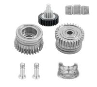 Upgrade k1 Max Extruder,k1 Double Bearing Gear Upgrade Kit Hardened Steel DLC Silver+Reduction Gear,All Metal Filament Drive Extruder Gear,for K1 / K1 Max / K1C 3D Printer Accessories Parts