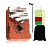 Upgrade Kalimba 17 Key Thumb Piano with Study Instruction and Tune Hammer, Solid Mahogany Wood Portable Protection Palm Mbira Finger Piano, Best Birthday Christmas' Gifts for Adult Kids Beginners