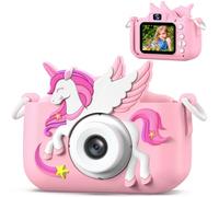Upgrade Kids Camera for Boys Girls, Toddler Digital Selfie Camera with Cute Protective Cover and 32G SD Card, Christmas Birthday Gifts Toys for 3 4 5 6 7 8 9 10 11 12 Years Old Little Girls and Boys