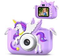 Upgrade Kids Camera for Boys Girls, Toddler Digital Selfie Camera with Cute Protective Cover and 32G SD Card, Christmas Birthday Gifts Toys for 3 4 5 6 7 8 9 10 11 12 Years Old Little Girls and Boys