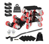 【Upgrade Large】 Furniture Dolly,Furniture Movers with 5 Wheels,Carbon Steel Panel Heavy Duty Dolly,Furniture Lifter with 5 360° Rotatable Rubber Universal Wheels,Maximum Load 3474LBS