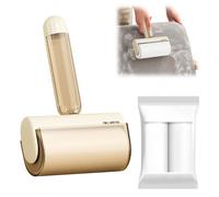 Upgrade Large Lint Roller with Refills for Pet Hair Removal Extra Sticky Surface Lint Roller with Cover for Clothes Couch Furniture (Beige, Width:10cm)