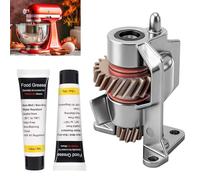 Upgrade Material WP240309-2 240309-2 Worm Drive Gear & Bracket Kit | for Whirlpool Kitchen-aid Mixer 4162100 4162101 4169907 4169941 4170007 4176130 949544, W/Food Grade Grease
