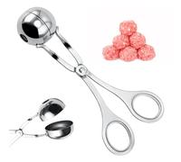 Upgrade Meatball Maker, None-stick Meatball Scoop Ball Maker with Anti-Slip Handles, Stainless Steel Meat Baller Cake Pop Scoop for Kitchen (1 Pack, L)