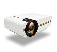 Upgrade Mini Projector 1080P 1800Lumen Portable LCD LED Projector Home Cinema USB Compatible 3D Beamer (Color : Onecolor, Size : YG400) (Onecolor YG400) small gift
