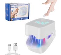 Upgrade Nail Fungus Laser Device,3 * 500nm Blau & 1 * 950nm Infrared with Time Display, Anti Fungal Nail Treatment for Toenail Fungus Treatment Suitable for All Nail Fungus