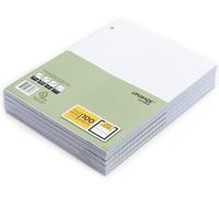 Upgrade Notes Wide-Ruled Filler Paper, 100 Sheets 11” x 8.5”, Resist Ink Bleed-Through, 3-hole Punched Loose-leaf Paper for 3-ring Binders: 5-pack