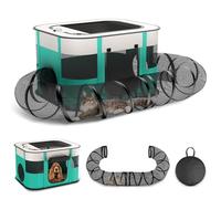 Upgrade Outdoor Cat Enclosure, Outdoor Cat Playpen Enclosed, Portable Catio Cat Tent with Tunnel for Indoor Cats Small Animals and Puppy