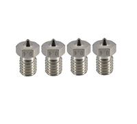 Upgrade Plated Wear Resistant M6 Thread Brass Nozzle Pack 0.4mm for 1.75mm V6 Hotend Titan Aero Extruder Prusa I3 MK3 MK3S Anycubic I3 Mega S/Zero 2.0 / Vyper 3D Printer (4x0.4mm)