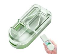 Upgrade Portable Pill Cutter,2025 New Pill Cutter Splitter for Small and Tiny Pills,Stainless Steel Cutters for Cutting Multiple Pills at a Time 1/2 1/4 Size for Business Trip Travel Outdoor (Green)