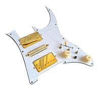 Upgrade Prewired HSH Pickguard Loaded Gold Alnico V Pickup Set Split Coil Pickups Welding Harness Guitar Replacement Parts