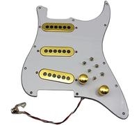 Upgrade Prewired SSS Pickguard Mini For Tri-Sonics Gold Alnico Pickups 1 Set 6 Mini Toggles For ST Guitar Prewired Guitar Pickups