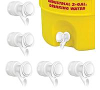 Upgrade Push Button Water Spigot Replacement, Reusable Spigot Compatible with Igloo 2, 3, 5, 10 Gallon Beverage Coolers, BPA-Free, Durable 5 Gallon Bucket Spigot (5)