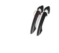 Upgrade Real Carbon Fiber Compatible For Benz A/B/C/E/S Class W204 W176 W218 W212 Car Door Handle Covers Trim Protection Stickers(Silvery)